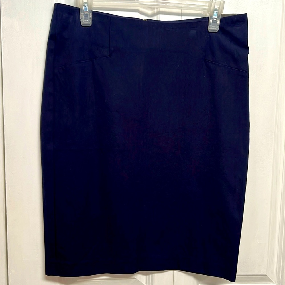 Sears Simply Styled Maritime Blue Bi Stretch Pencil Skirt Size 10 NWT